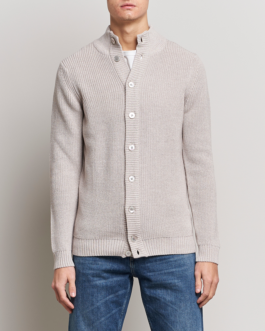 Herre | Trøjer | Stenströms | Heavy Merino Cardigan Beige