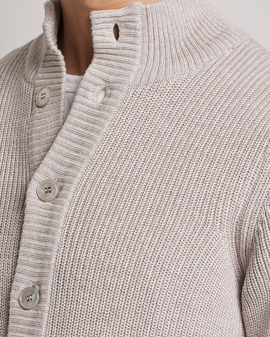 Herre | Trøjer | Stenströms | Heavy Merino Cardigan Beige