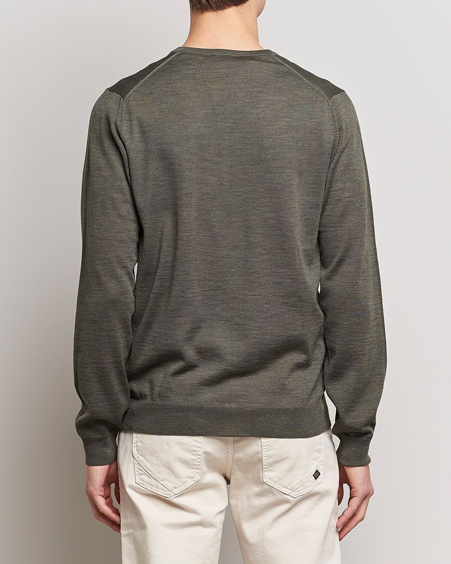 Herre | Trøjer | Stenströms | Merino Zegna Knitted Cardigan Dark Green