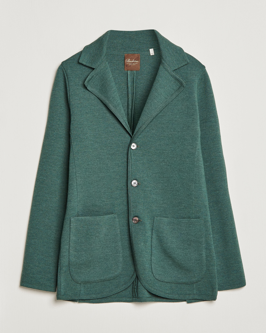 Herre | Blazere & jakker | Stenströms | Knitted Merino Blazer Green