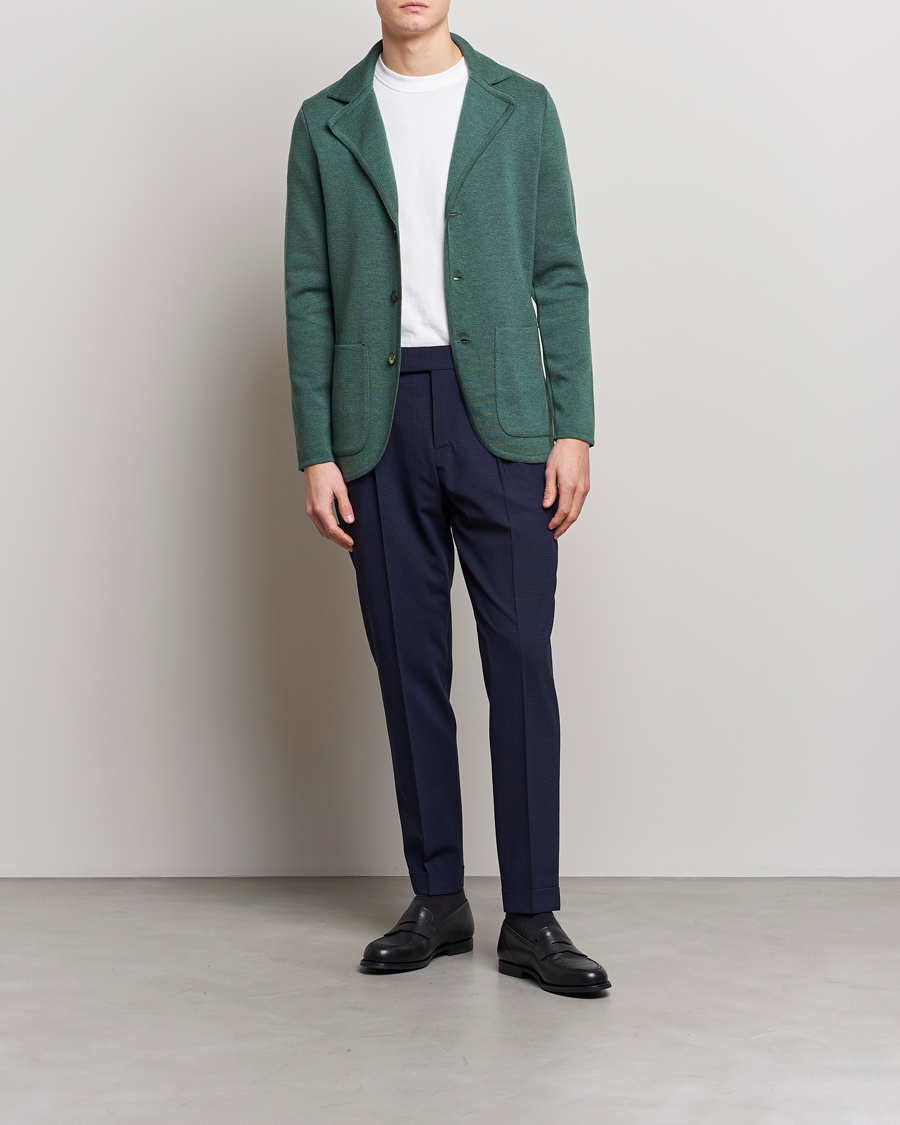 Herre | Blazere & jakker | Stenströms | Knitted Merino Blazer Green