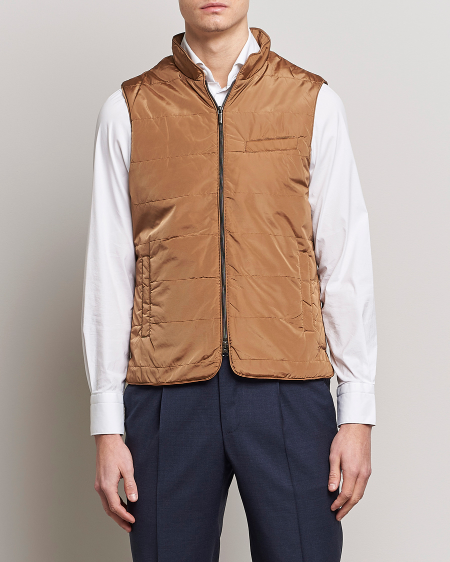 Herre | Veste | Stenströms | Padded Nylon Vest Brown