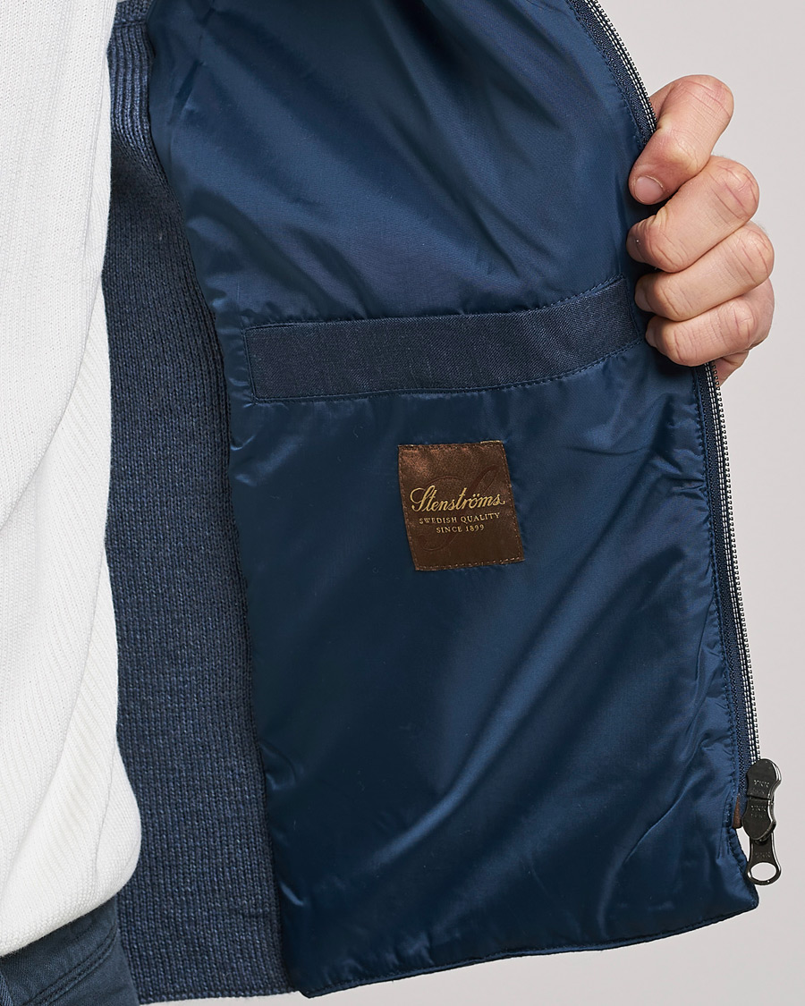 Herre | Veste | Stenströms | Hybrid Linen/Merino Vest Blue