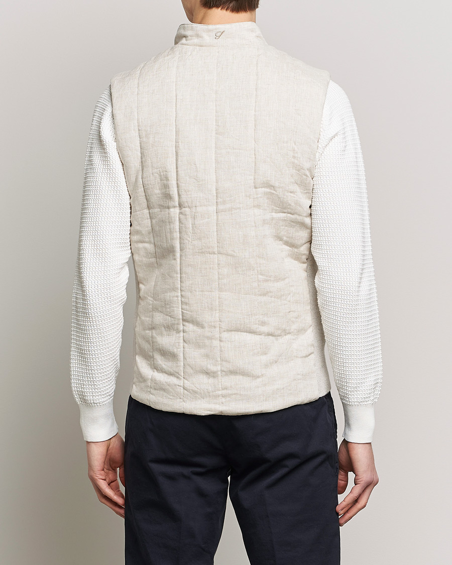 Herre | Veste | Stenströms | Hybrid Linen/Merino Vest Beige