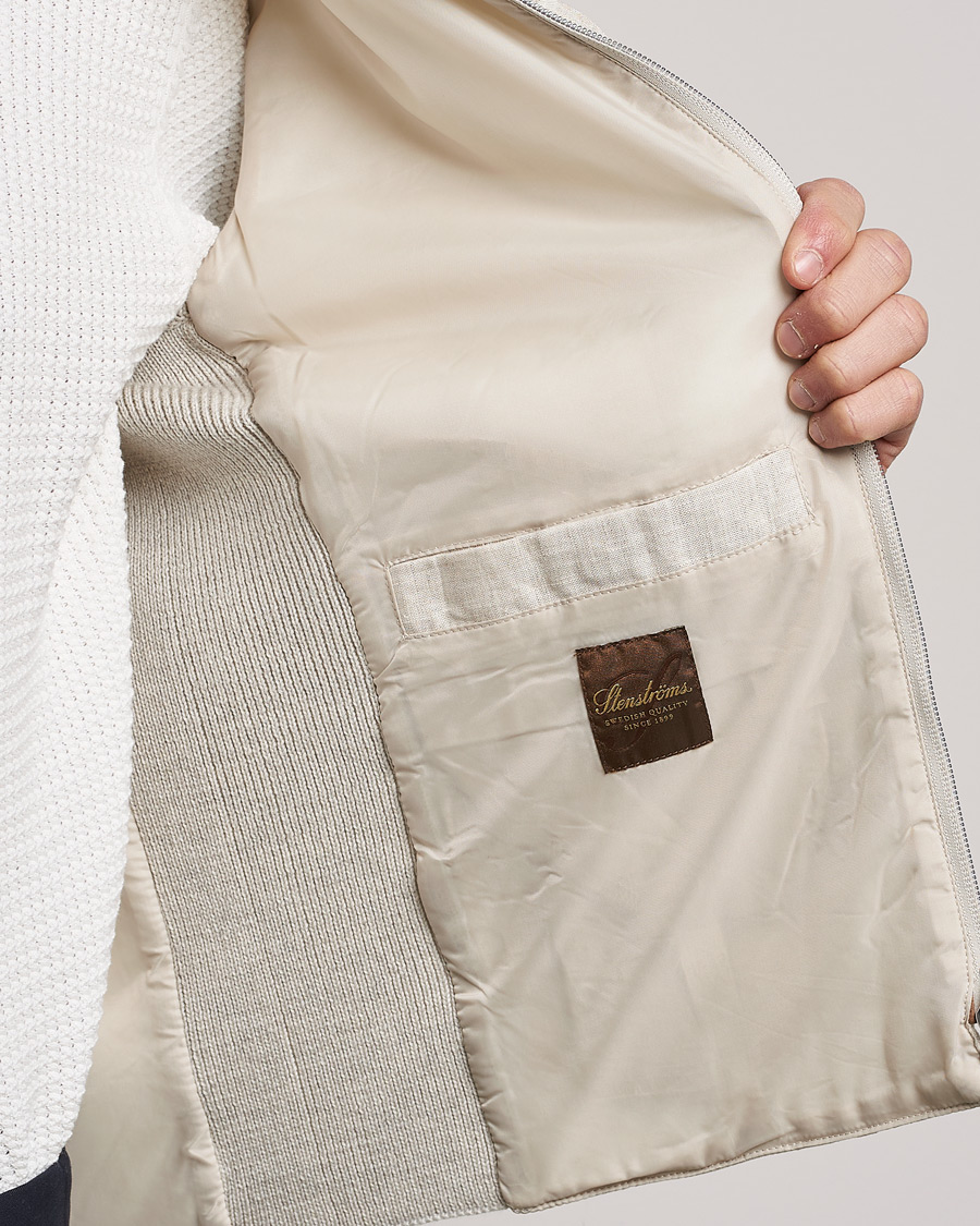 Herre | Veste | Stenströms | Hybrid Linen/Merino Vest Beige