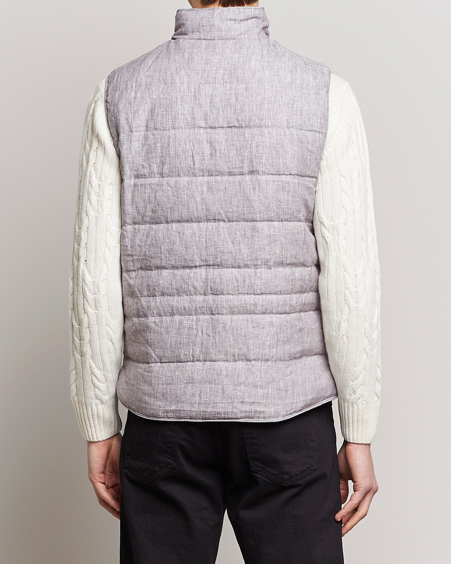 Herre | Veste | Stenströms | Padded Linen Vest Grey