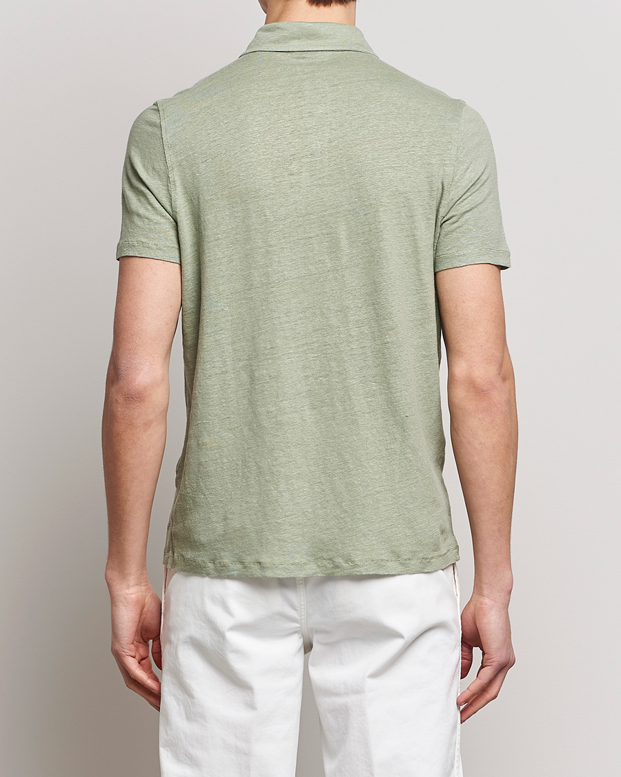 Herre | Polotrøjer | Stenströms | Linen Polo Shirt Pistachio