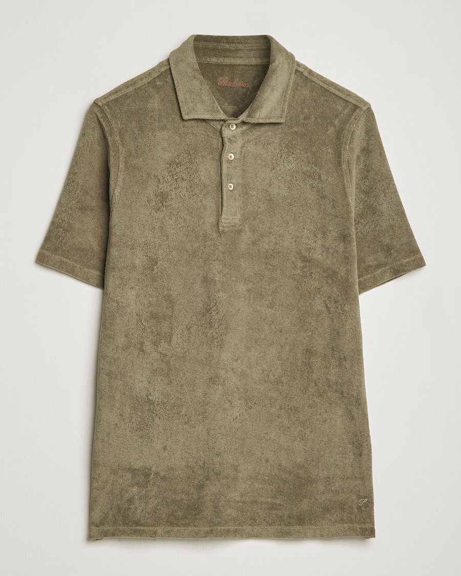 Herre | Polotrøjer | Stenströms | Terry Cotton Poloshirt Olive