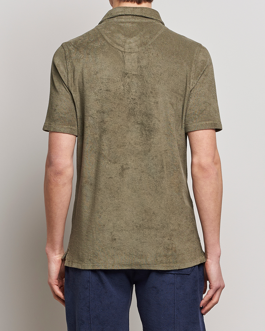 Herre | Polotrøjer | Stenströms | Terry Cotton Poloshirt Olive