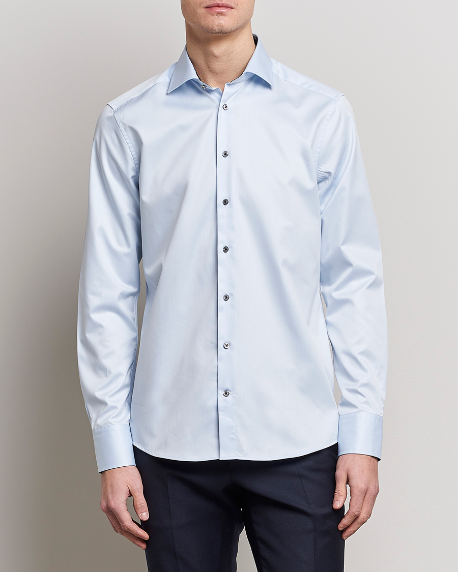 Herre |  | Stenströms | Slimline Cut Away Contrast Shirt Blue