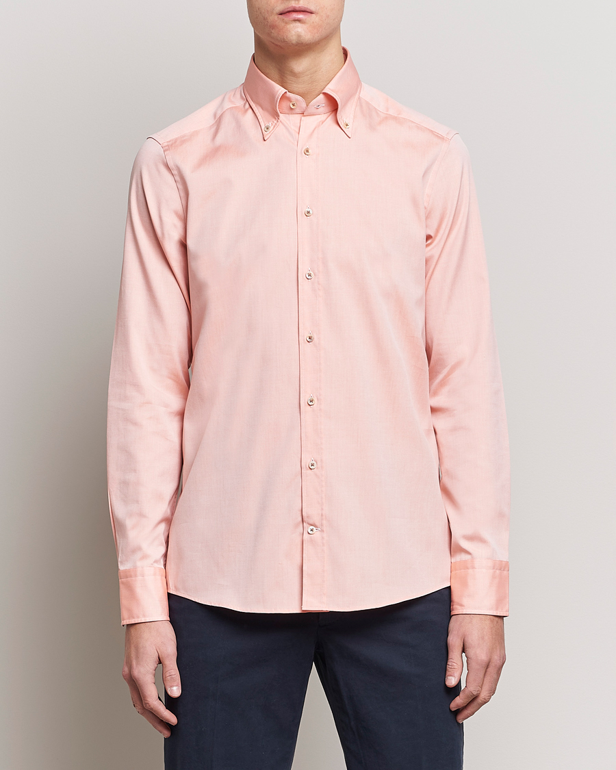 Herre | Skjorter | Stenströms | Slimline Button Down Pinpoint Oxford Shirt Orange