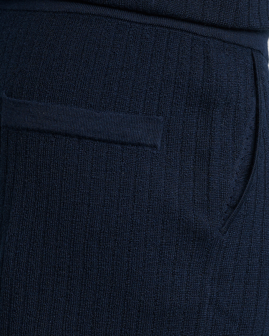 Herre | Shorts | Stenströms | Merino/Lyocell Ribbed Shorts Navy
