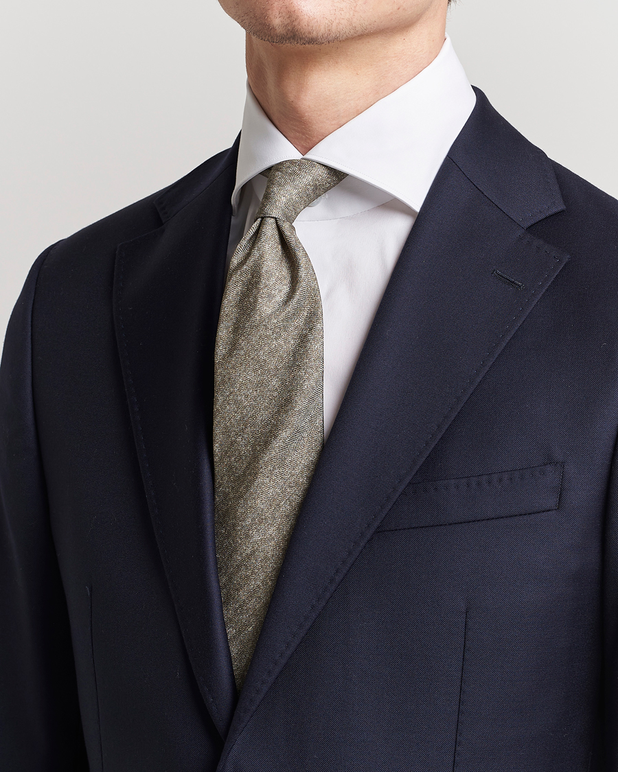 Herre |  | Stenströms | Silk/Linen Tie Light Brown