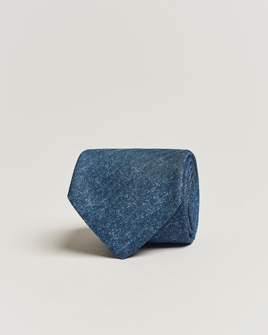 Herre | Stenströms Silk/Linen Tie Navy | Stenströms | Silk/Linen Tie Navy