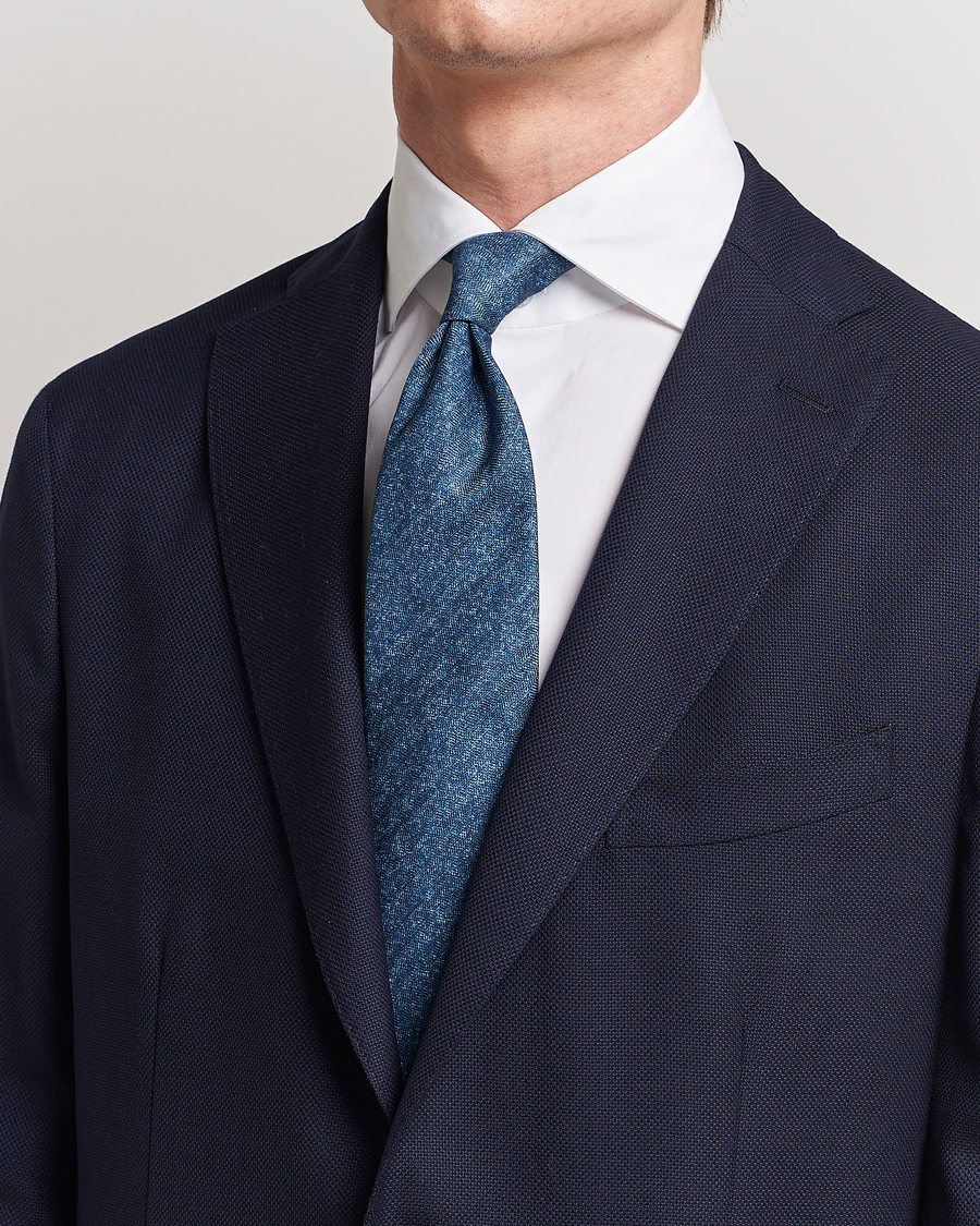 Herre | Stenströms Silk/Linen Tie Navy | Stenströms | Silk/Linen Tie Navy