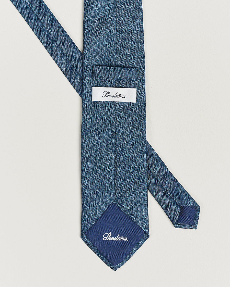 Herre | Stenströms Silk/Linen Tie Navy | Stenströms | Silk/Linen Tie Navy