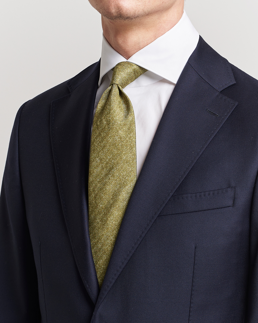 Herre | Stenströms Silk/Linen Tie Green | Stenströms | Silk/Linen Tie Green