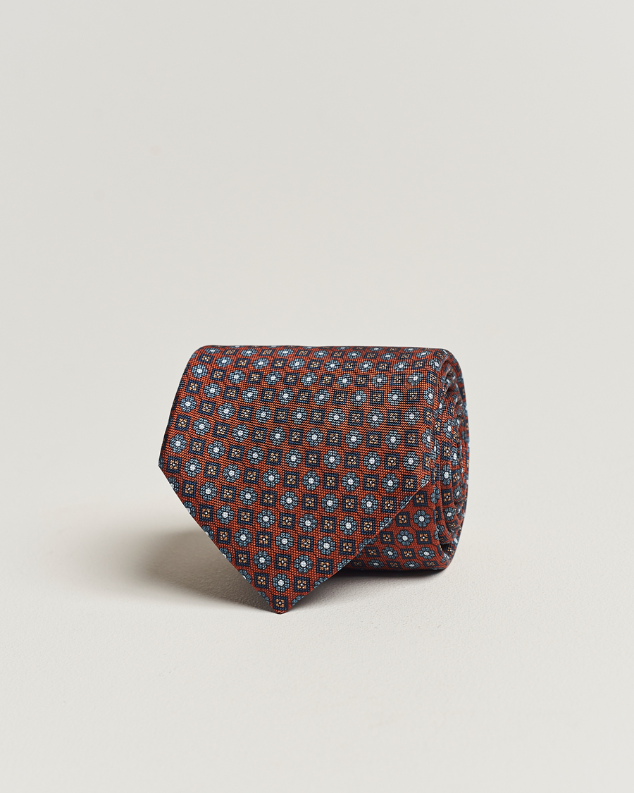 Herre | Stenströms Printed Silk Tie Red | Stenströms | Printed Silk Tie Red