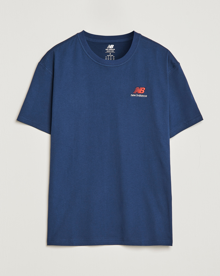 Herre | T-Shirts | New Balance | Cotton T-Shirt Natural Indigo