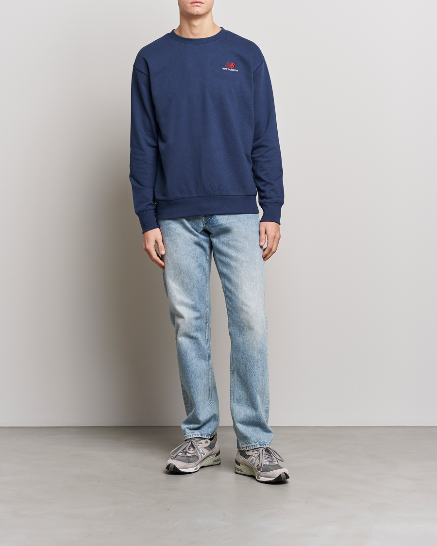 Herre | Trøjer | New Balance | French Terry Sweatshirt Natural Indigo