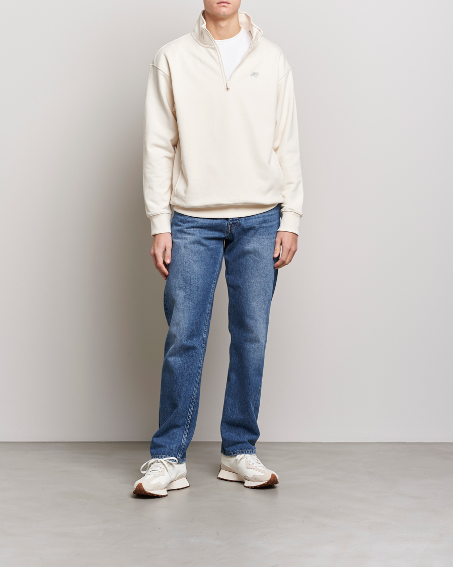Herre | Trøjer | New Balance | Athletics 90s 1/4 Zip Sweater Greige
