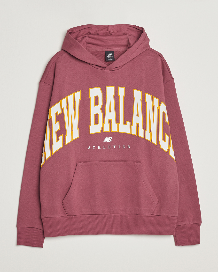 Herre | Trøjer | New Balance | Athletics Warped Hoodie Washed Burgundy
