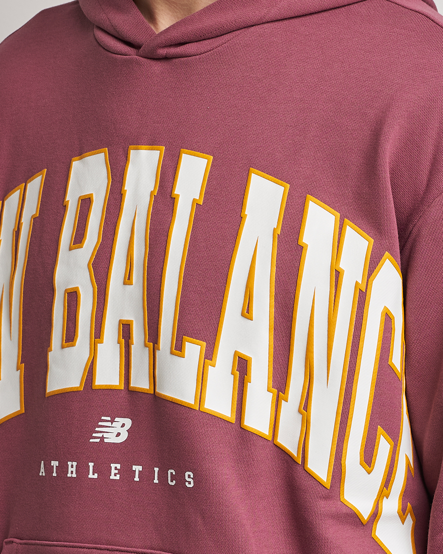 Herre | Trøjer | New Balance | Athletics Warped Hoodie Washed Burgundy