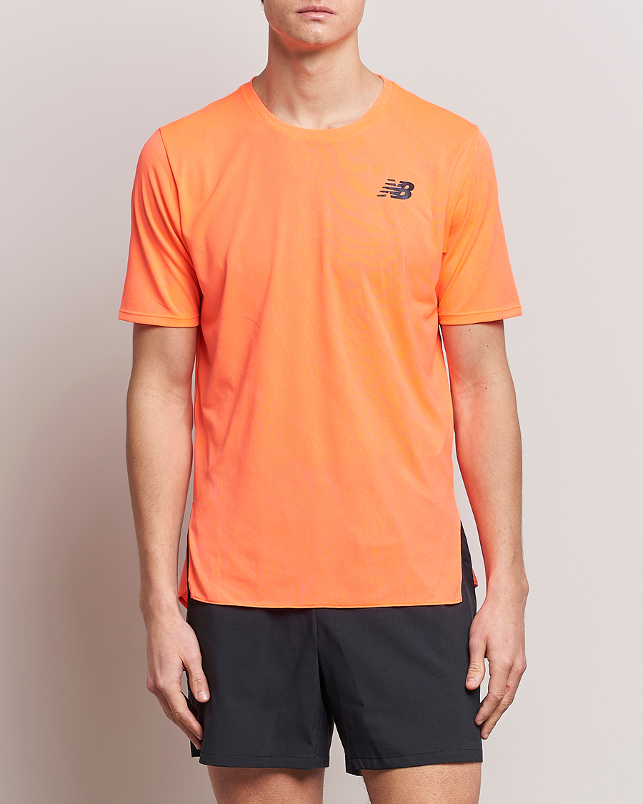 Herre | T-Shirts | New Balance Running | Q Speed Jacquard T-Shirt Neon Dragonfly