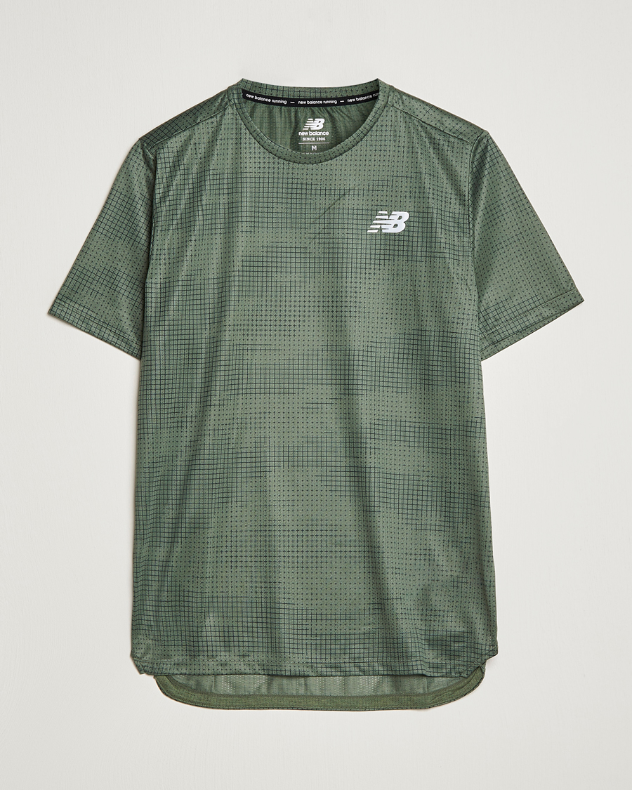 Herre | T-Shirts | New Balance Running | Impact Run T-Shirt Deep Olive