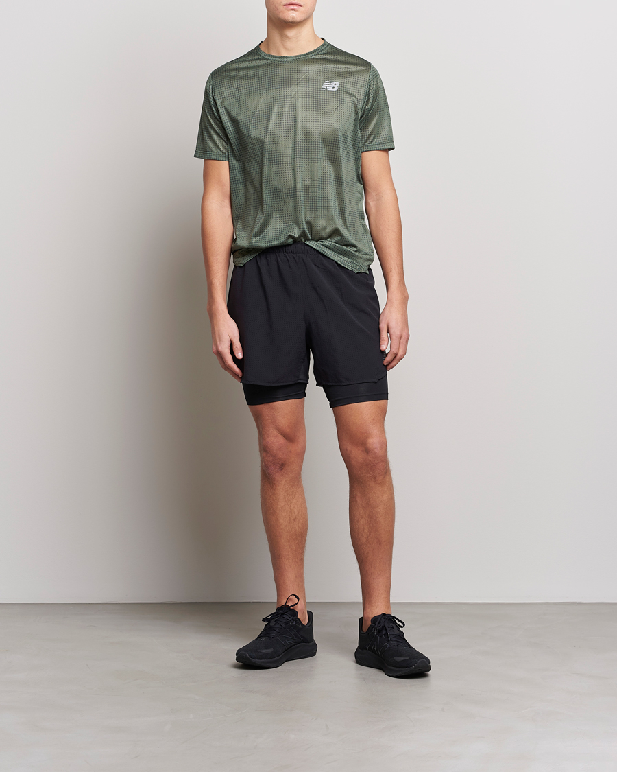 Herre | T-Shirts | New Balance Running | Impact Run T-Shirt Deep Olive