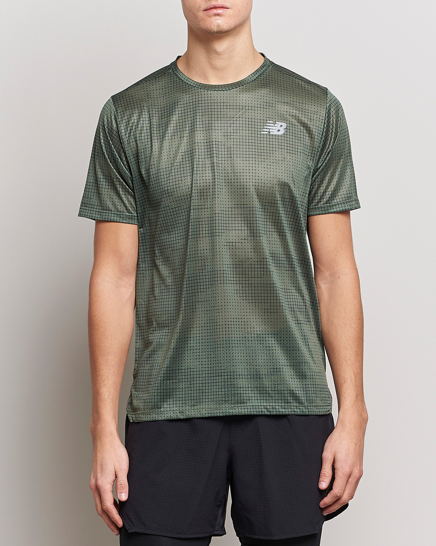 Herre | Kortærmede t-shirts | New Balance Running | Impact Run T-Shirt Deep Olive