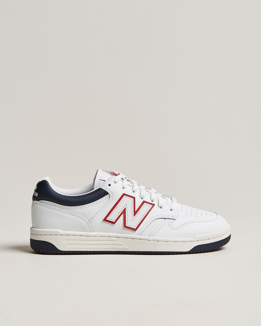 Herre | New Balance 480 Sneakers White/Navy | New Balance | 480 Sneakers White/Navy