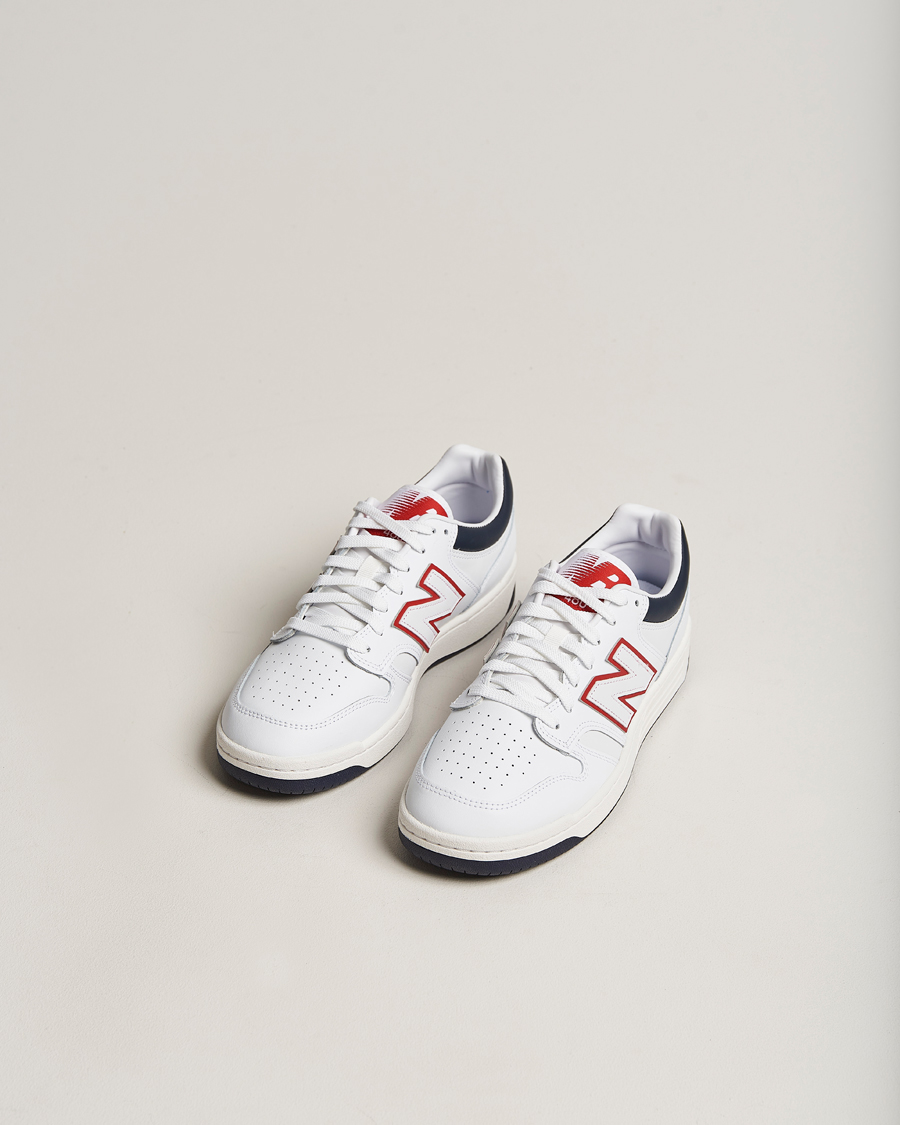 Herre | New Balance 480 Sneakers White/Navy | New Balance | 480 Sneakers White/Navy