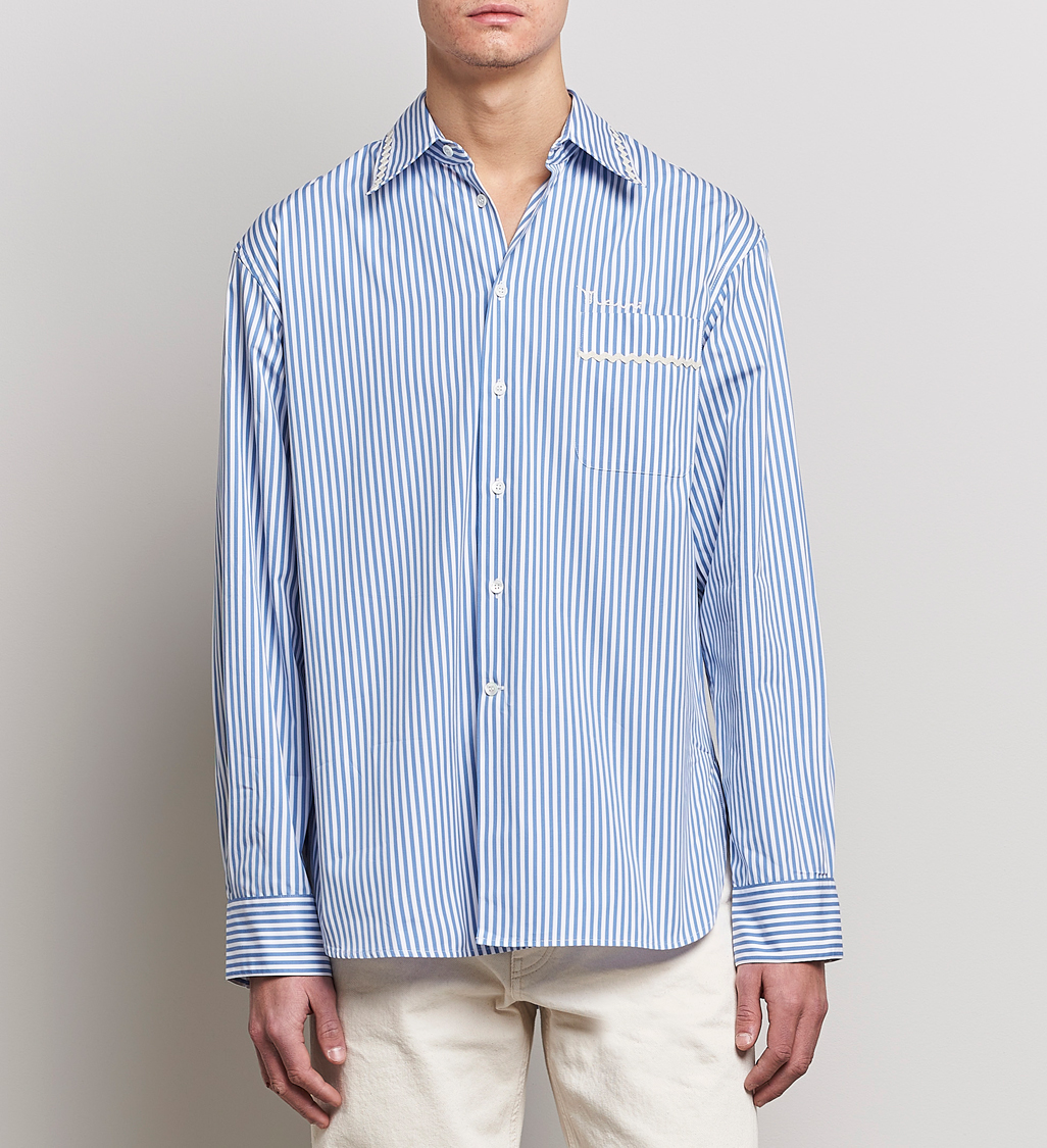 Herre | Skjorter | Marni | Striped Pocket Shirt Iris Blue