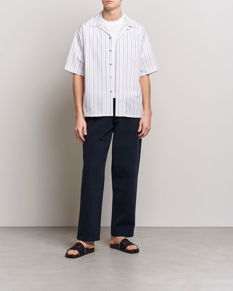 Herre | Skjorter | Marni | Striped Bowling Shirt Lily White