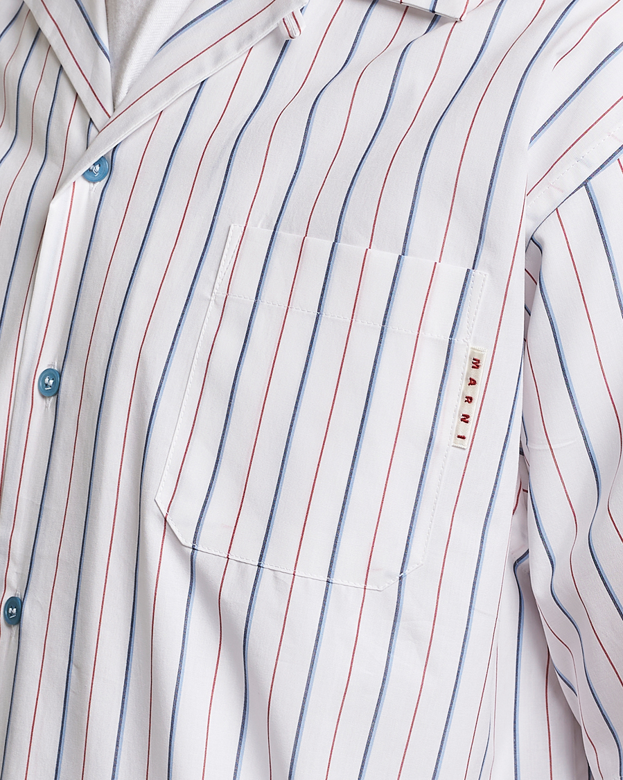 Herre | Skjorter | Marni | Striped Bowling Shirt Lily White