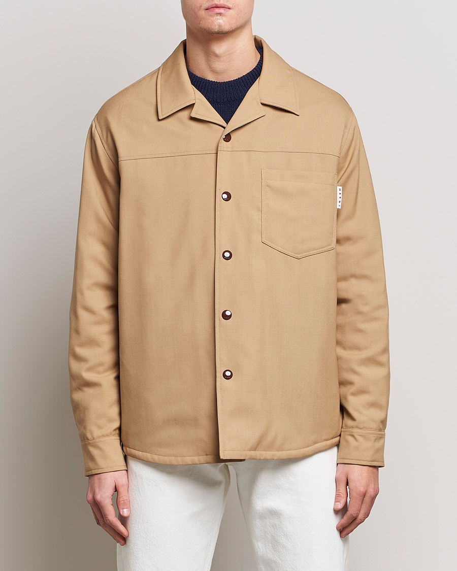 Herre | Luxury Brands | Marni | Virgin Wool Shirt Jacket Dijon
