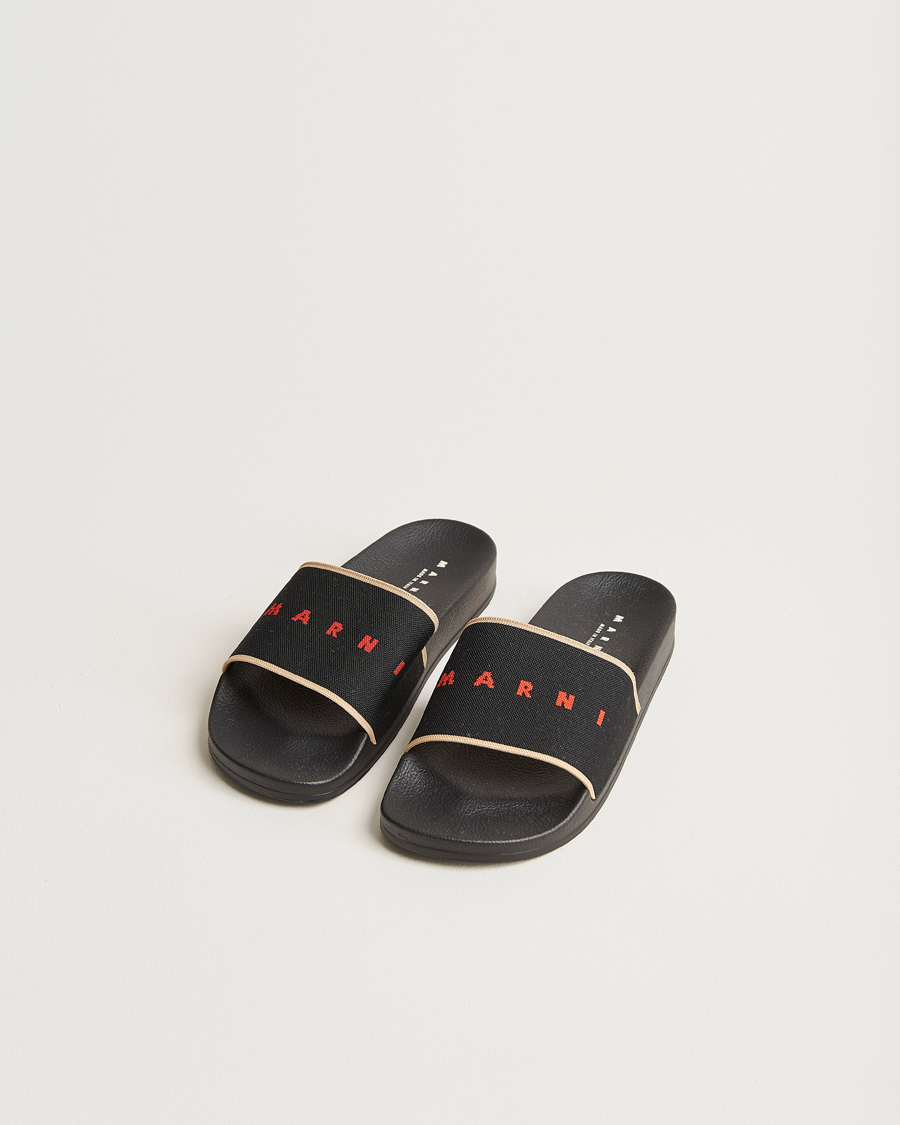 Herre | Marni Rubber Slides Black | Marni | Rubber Slides Black