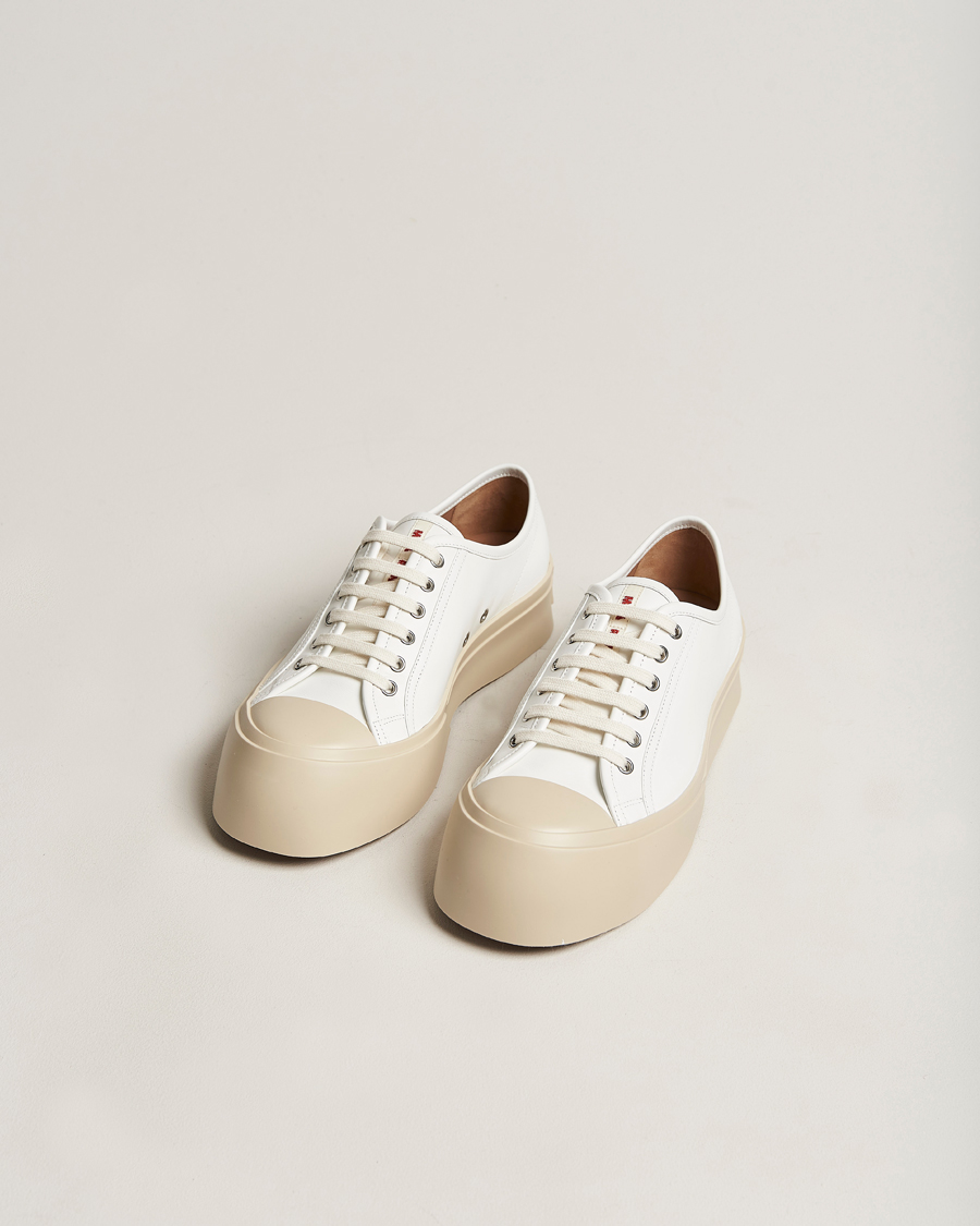 Herre |  | Marni | Pablo Leather Sneakers Lily White