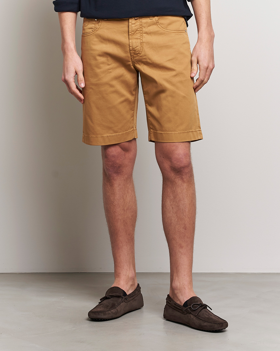 Herre | Chino shorts | Jacob Cohën | Nicolas Cotton Twill Shorts Beige