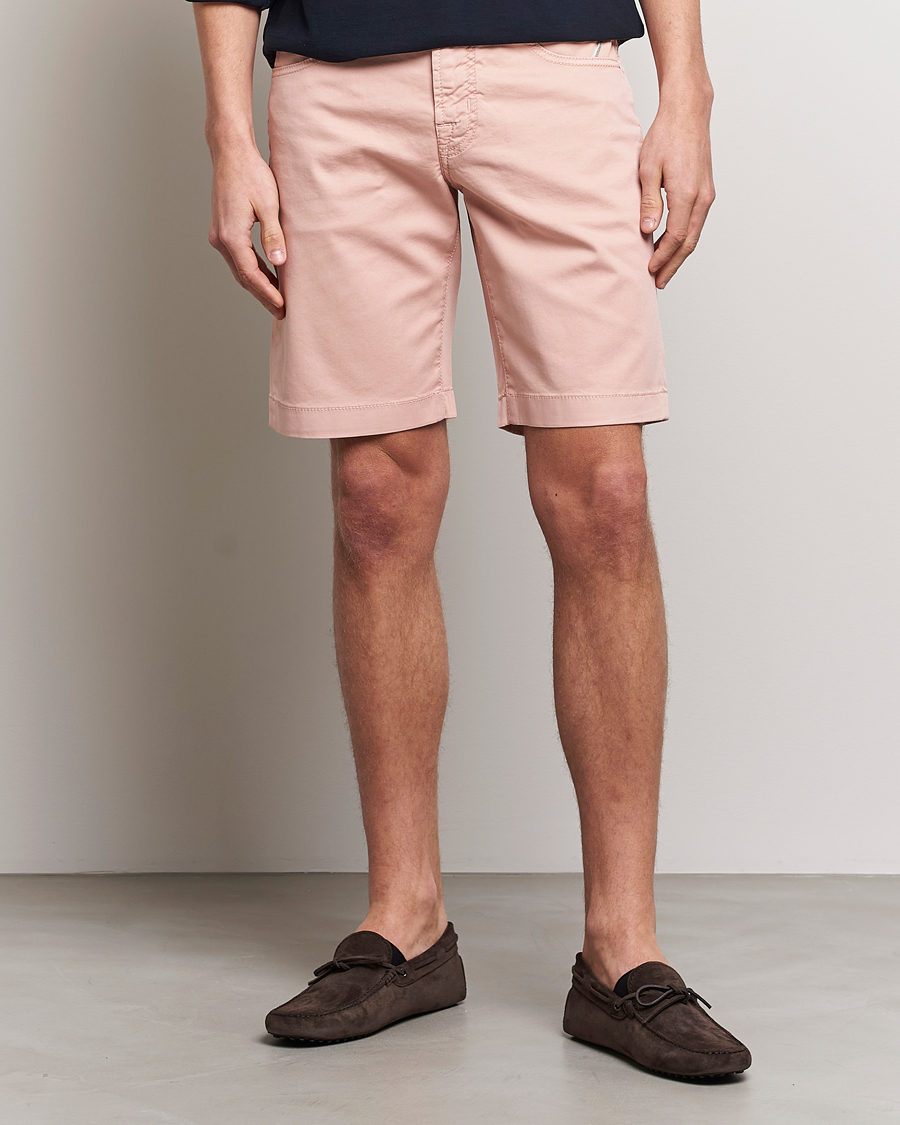 Herre | Chino shorts | Jacob Cohën | Nicolas Cotton Twill Shorts Pink