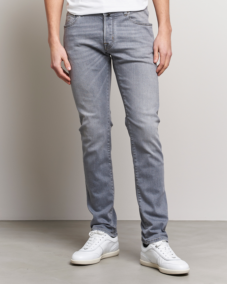 Herre | Slim fit | Jacob Cohën | Nick Slim Fit Stretch Jeans Light Grey