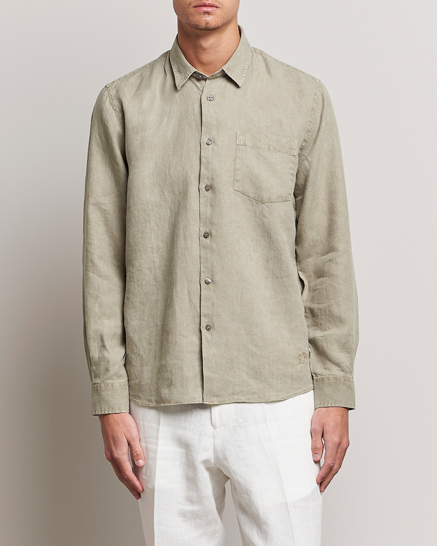 Herre | Skjorter | Vilebrequin | Caroubis Linen Shirt Ecalyptus