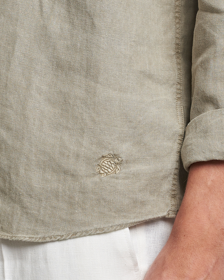 Herre | Skjorter | Vilebrequin | Caroubis Linen Shirt Ecalyptus