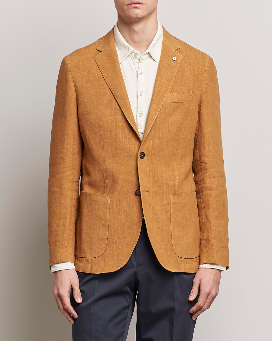 Herre |  | L.B.M. 1911 | Jack Regular Fit Linen Blazer Camel