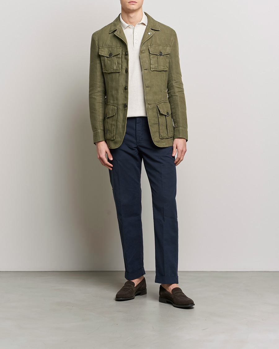 Herre | Blazere & jakker | L.B.M. 1911 | Linen Safari Jacket Olive