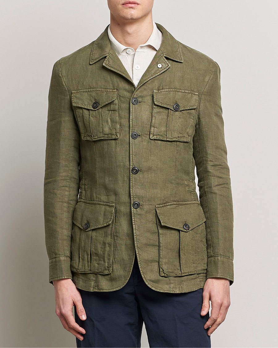 Herre | Blazere & jakker | L.B.M. 1911 | Linen Safari Jacket Olive