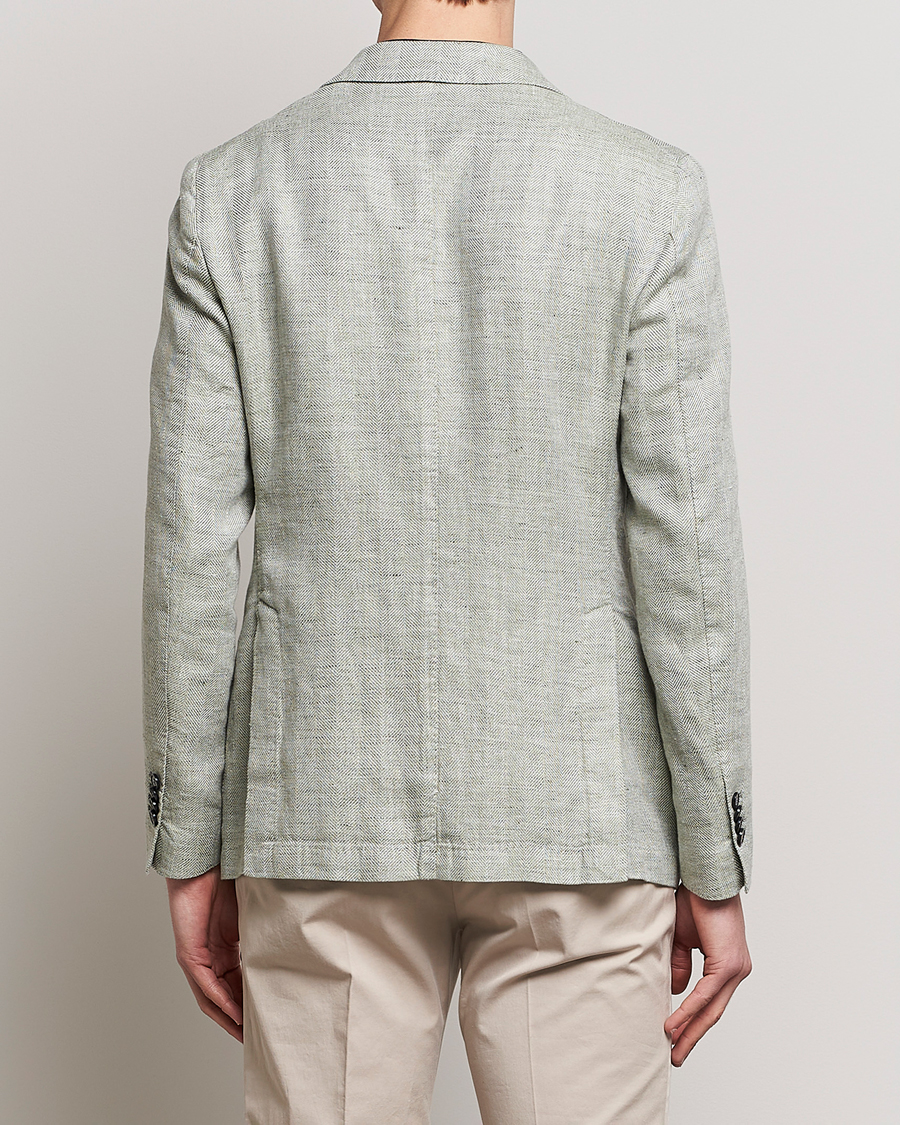 Herre | Blazere & jakker | L.B.M. 1911 | Jack Regular Fit Herringbone Linen Blazer Pistachio