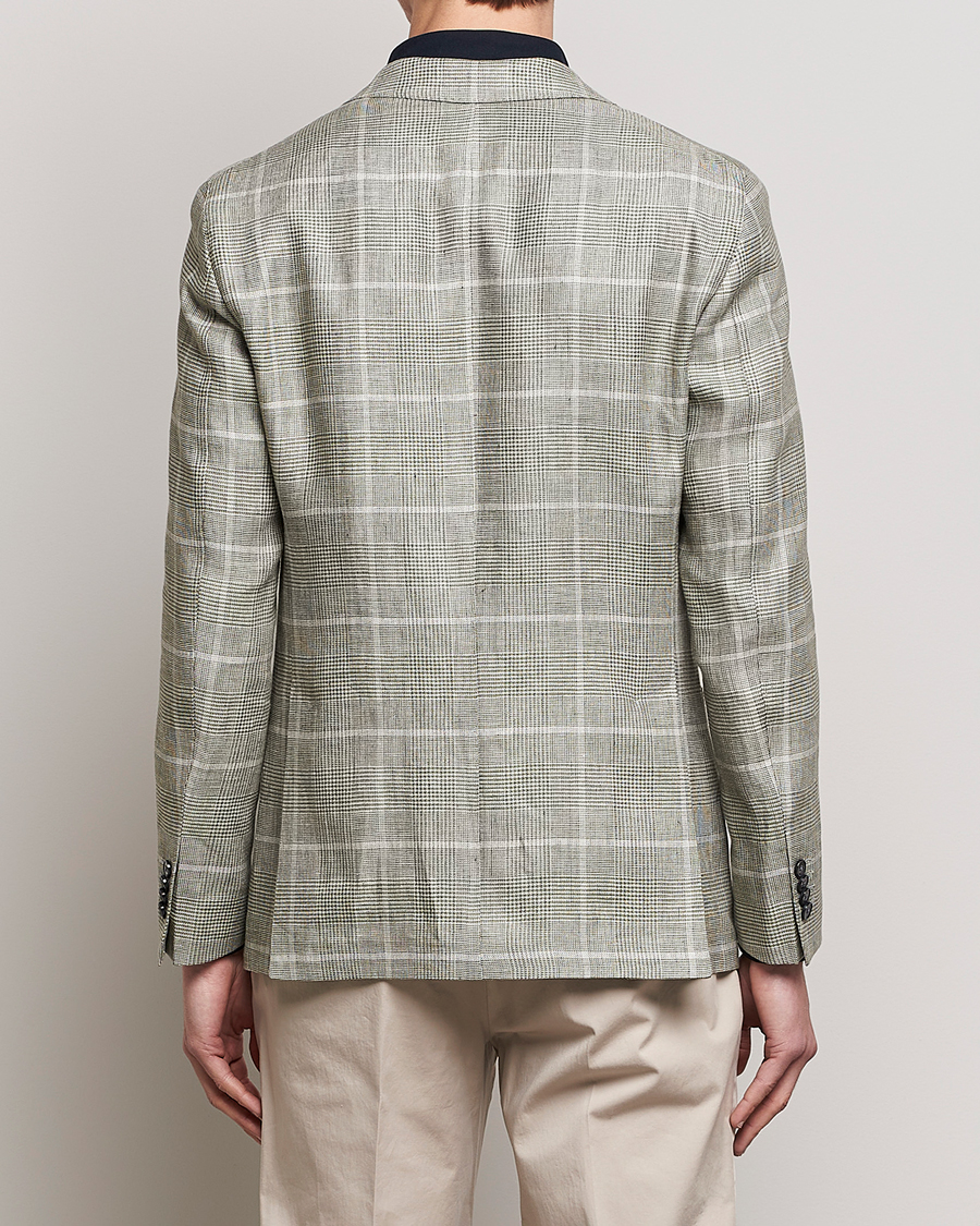 Herre | Blazere & jakker | L.B.M. 1911 | Jack Regular Fit Prince of Wales Linen Blazer Green