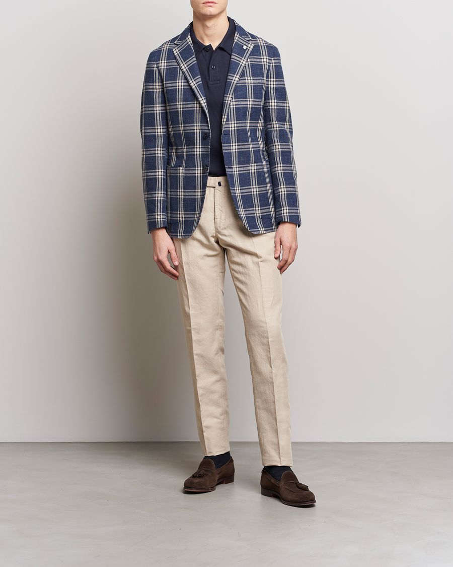 Herre | Blazere & jakker | L.B.M. 1911 | Jack Regular Fit Checked Cotton Blazer Blue
